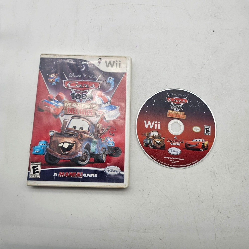 Cars Toon Mater's Tall Tales Nintendo Wii Game Case Disc E Disney Racing